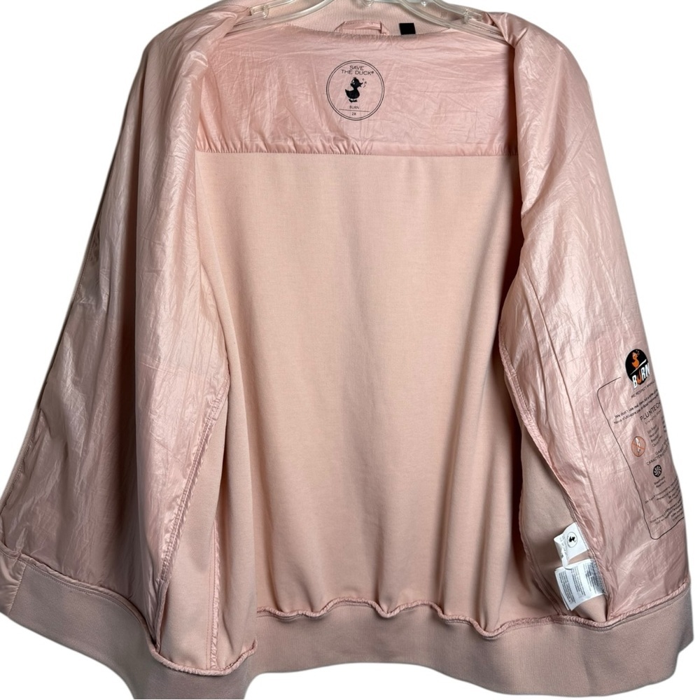 Save the Duck Refy Bomber Jacket Women’s Size 2X XXL Pink Recycled Vegan - Picture 10 of 16